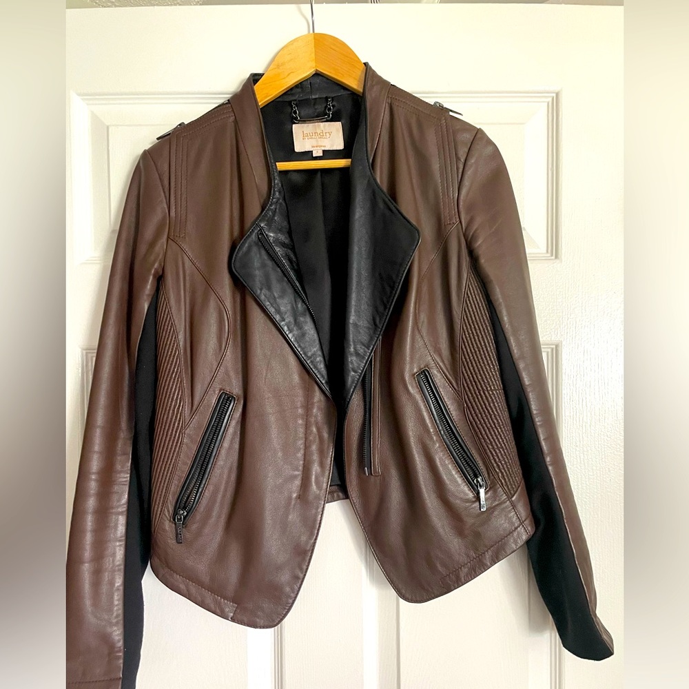 Laundry Real Leather Jacket in size S